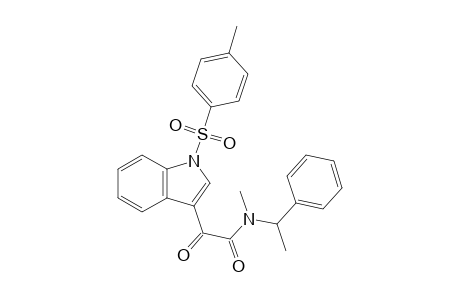 N-Methyl-2-oxo-N-(1-phenylethyl)-2-[1-(toluene-4-sulfonyl)-1H-indol-3-yl]acetamide