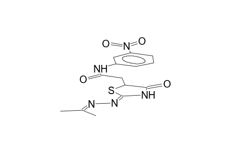 2-isopropylidenehydrazono-5-(3-nitrophenylcarbamoylmethyl)-1,3-thiazolidin-4-one