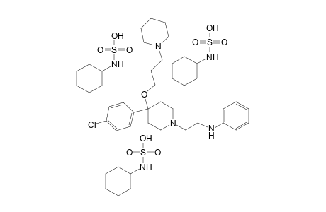 1-(2-ANILINOETHYL)-4-(p-CHLOROPHENYL)-4-(3-PIPERIDINOPROPOXY)PIPERIDINE, CYCLOHEXYLSULFAMATE (1:2)