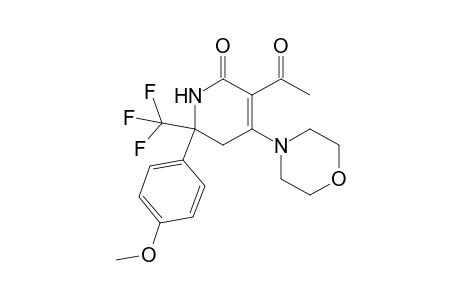 5-Acetyl-2-(4-methoxyphenyl)-4-(4-morpholinyl)-2-(trifluoromethyl)-1,3-dihydropyridin-6-one