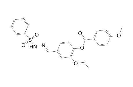 2-ethoxy-4-{(E)-[(phenylsulfonyl)hydrazono]methyl}phenyl 4-methoxybenzoate
