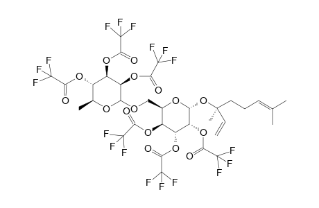 6-O-(.alpha.-L-rhamnopyranosyl)-.beta.-[(S)-linalyl]-D-glucopyranoside-hexakis(trifluoroacetyl)