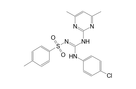 N-{(E)-(4-chloroanilino)[(4,6-dimethyl-2-pyrimidinyl)amino]methylidene}-4-methylbenzenesulfonamide