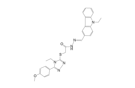 acetic acid, [[4-ethyl-5-(4-methoxyphenyl)-4H-1,2,4-triazol-3-yl]thio]-, 2-[(E)-(9-ethyl-9H-carbazol-3-yl)methylidene]hydrazide