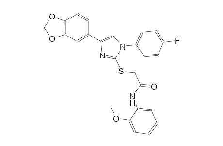 acetamide, 2-[[4-(1,3-benzodioxol-5-yl)-1-(4-fluorophenyl)-1H-imidazol-2-yl]thio]-N-(2-methoxyphenyl)-
