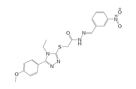 2-{[4-ethyl-5-(4-methoxyphenyl)-4H-1,2,4-triazol-3-yl]sulfanyl}-N'-[(E)-(3-nitrophenyl)methylidene]acetohydrazide