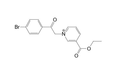 Pyridinium-3-carboxylic acid, 1-[2-(4-bromophenyl)-2-oxoethyl]-, ethyl ester