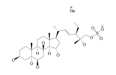 24-ETHYL-5-ALPHA-CHOLEST-22-EN-3-BETA,5,6-BETA,8,15-ALPHA,25,26-HEPTOL-26-SULFATE