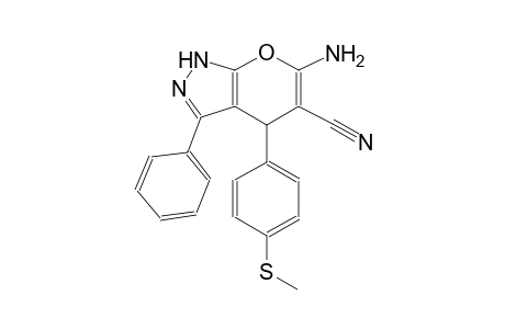 pyrano[2,3-c]pyrazole-5-carbonitrile, 6-amino-1,4-dihydro-4-[4-(methylthio)phenyl]-3-phenyl-