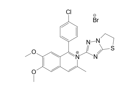 1-(4-CHLOROPHENYL)-6,7-DIMETHOXY-3-METHYL-N-(5',6'-DIHYDRO-THIAZOLO-[3,2-B]-[1,2,4]-TRIAZOL-2'-YL)-ISOQUINOLINIUM-BROMIDE