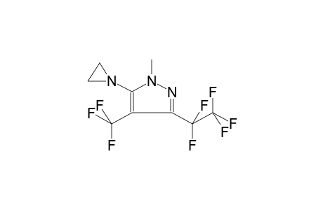 1-METHYL-3-PENTAFLUOROETHYL-4-TRIFLUOROMETHYL-5-AZIRIDINOPYRAZOLE