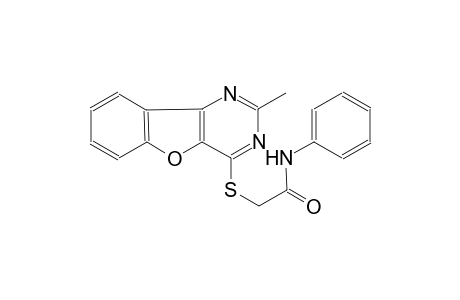 2-[(2-methyl[1]benzofuro[3,2-d]pyrimidin-4-yl)sulfanyl]-N-phenylacetamide