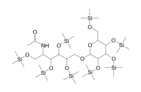 D-Glucitol, 2-(acetylamino)-2-deoxy-6-O-[2,3,4,6-tetrakis-O-(trimethylsilyl)-.beta.-D-galactopyranosyl]-1,3,4,5-tetrakis-O-(trimethylsilyl)-
