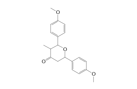 R-2,CIS-6(E)-BIS-(4-METHOXYPHENYL)-TRANS-3(E)-METHYLTETRAHYDRO-4H-PYRAN-4-ONE