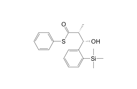 S-Phenyl (2R*,3S*)-3-Hydroxy-2-methyl-3-[2-(trimethylsilyl)phenyl]propanethioate