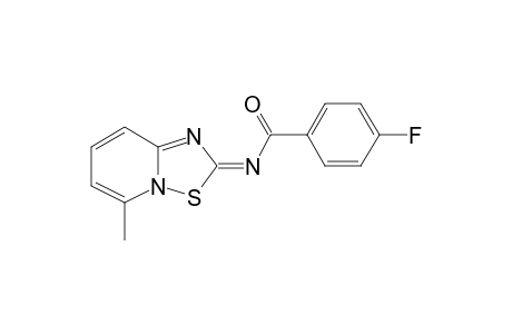 4-Fluoro-N-[(2E)-5-methyl-2H-pyrido[1,2-b][1,2,4]thiadiazol-2-ylidene]benzamide