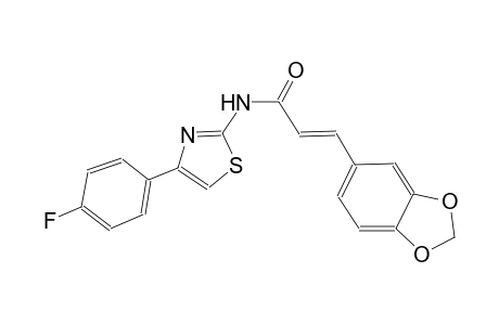 (2E)-3-(1,3-benzodioxol-5-yl)-N-[4-(4-fluorophenyl)-1,3-thiazol-2-yl]-2-propenamide