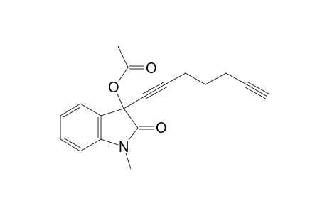3-(Hepta-1,6-diynyl)-1-methyl-2-oxoindolin-3-yl acetate