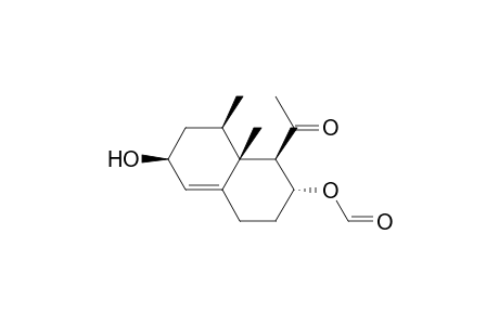 Ethanone, 1-[2-(formyloxy)-1,2,3,4,6,7,8,8a-octahydro-6-hydroxy-8,8a-dimethyl-1 -naphthalenyl]-, [1R-(1.alpha.,2.alpha.,6.beta.,8.beta.,8a.beta.)]-