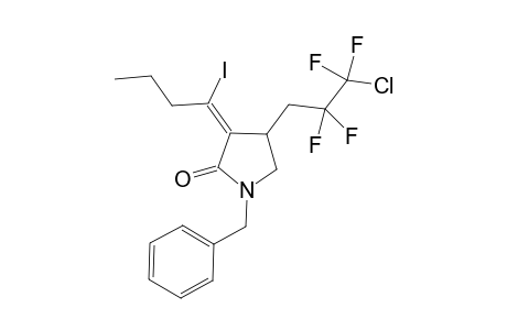 1-Benzyl-4-(2'-chlorotetrafluoroethylmethyl)-3-(E)-(1'-iodobutylidene)-2(3H)-dihydropyrrolidone