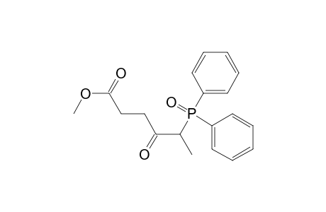 Hexanoic acid, 5-(diphenylphosphinyl)-4-oxo-, methyl ester, (.+-.)-