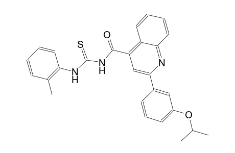 N-{[2-(3-isopropoxyphenyl)-4-quinolinyl]carbonyl}-N'-(2-methylphenyl)thiourea