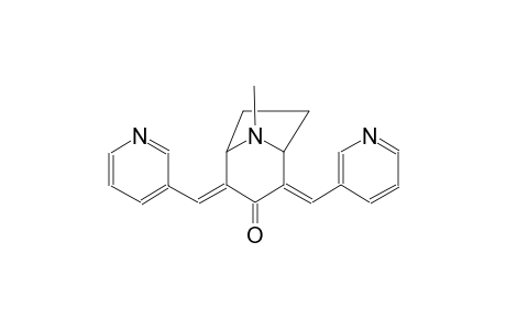 8-azabicyclo[3.2.1]octan-3-one, 8-methyl-2,4-bis(3-pyridinylmethylene)-, (2E,4E)-