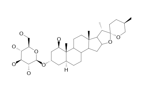 (25S)-5-ALPHA-SPIROSTANE-1-BETA,3-ALPHA-DIOL-3-O-BETA-D-GLUCOPYRANOSIDE