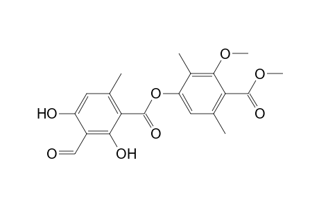 Benzoic acid, 3-formyl-2,4-dihydroxy-6-methyl-, 3-methoxy-4-(methoxycarbonyl)-2,5-dimethylphenyl ester