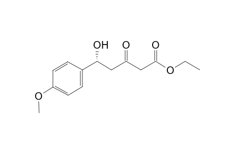 (5R)-Ethyl .delta.-hydroxy-.delta.-(p-methoxyphenyl)-.beta.-oxo-pentanoate