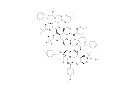 #44;4-METHOXYPHENYL-O-(METHYL-3-O-BENZYL-2,4-DI-O-PIVALOYL-ALPHA-L-IDOPYRANOSYLURONATE)-(1->3)-O-(2-DEOXY-4,6-DI-O-LEVULINOYL-2-TRIFLUOROACETAMIDO-BETA-D-GALAC