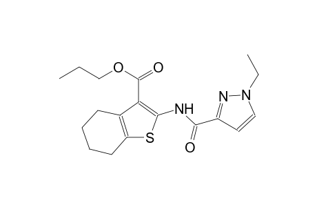 propyl 2-{[(1-ethyl-1H-pyrazol-3-yl)carbonyl]amino}-4,5,6,7-tetrahydro-1-benzothiophene-3-carboxylate