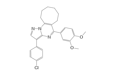cycloocta[e]pyrazolo[1,5-a]pyrimidine, 3-(4-chlorophenyl)-5-(3,4-dimethoxyphenyl)-6,7,8,9,10,11-hexahydro-