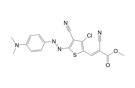 (methyl (E)-3-(3-chloro-4-cyano- 5-((E)-(4-(dimethylamino)phenyl)diazenyl)thiophen-2-yl)-2- cyanoacrylate)