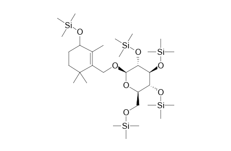 3-((.beta.-D-glucopyranosyloxy)methyl)-2,4,4-trimethylcyclohex-2-en-1-ol, 5tms derivative