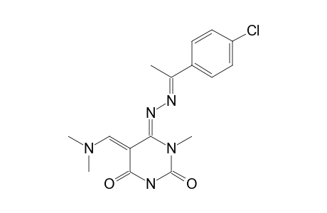 6-(ALPHA-METHYL-PARA-CHLOROBENZYLIDENE-HYDRAZINO)-5-DIMETHYLAMINOMETHYLENE-1-METHYLURACIL