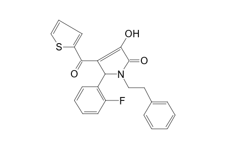 2-(2-fluorophenyl)-4-hydroxy-1-phenethyl-3-(thiophene-2-carbonyl)-2H-pyrrol-5-one
