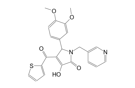 2H-pyrrol-2-one, 5-(3,4-dimethoxyphenyl)-1,5-dihydro-3-hydroxy-1-(3-pyridinylmethyl)-4-(2-thienylcarbonyl)-
