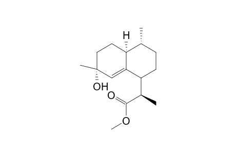 (1.alpha,10.alpha)-4,10-Dimethyl 7-[alpha.1-(methoxycarbonyl)ethyl]bicyclo[4.4.0]dec-5-en-4.alpha.ol
