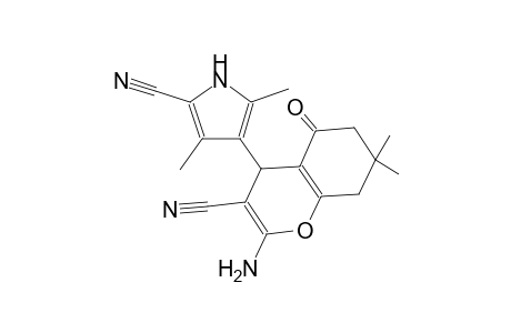 4-(2-Amino-3-cyano-7,7-dimethyl-5-oxo-5,6,7,8-tetrahydro-4H-chromen-4-yl)-3,5-dimethyl-1H-pyrrole-2-carbonitrile