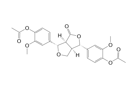 1H,3H-Furo[3,4-c]furan-1-one, 3,6-bis[4-(acetyloxy)-3-methoxyphenyl]tetrahydro-, (3.alpha.,3a.alpha.,6.alpha.,6a.alpha.)-