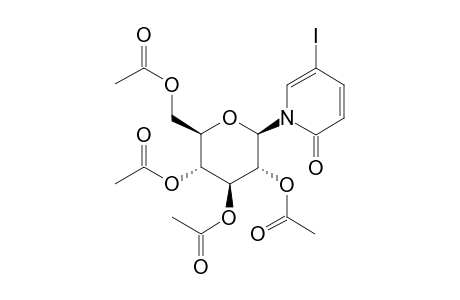 1-(beta-D-glucopyranosyl)-5-iodo-2(1H)-pyridone, tetraacetate