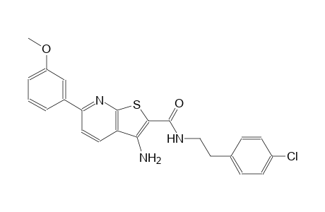 3-amino-N-[2-(4-chlorophenyl)ethyl]-6-(3-methoxyphenyl)thieno[2,3-b]pyridine-2-carboxamide