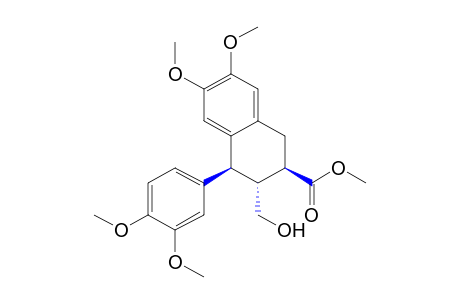 2,3-Trans-3,4-trans-6,7-dimethoxy-4-(3,4-dimethoxyphenyl)-3-(hydroxymethyl)-1,2,3,4-tetrahydro-2-naphthoic acid, methyl ester