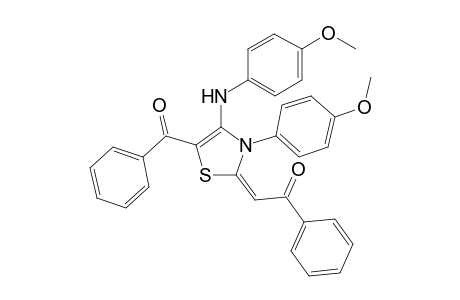 3-(4'-Methoxyphenyl)-4-[(4'-methoxyphenyl)amino]-5-benzoyl-2,3-dihydro-2-phenylacylidenethiazole