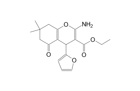 ethyl 2-amino-4-(2-furyl)-7,7-dimethyl-5-oxo-5,6,7,8-tetrahydro-4H-chromene-3-carboxylate