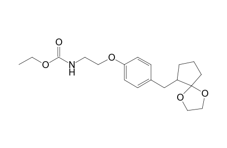 Ethyl N-{2-[4'-(2",2"-(ethylenedioxy)cyclopent-1"-ylmethyl)phenoxy]ethyl]carbamate