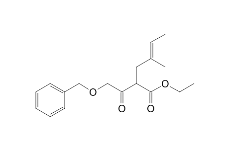 (E)-2-(2-benzoxyacetyl)-4-methyl-hex-4-enoic acid ethyl ester