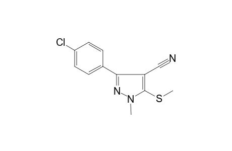 3-(4-Chlorophenyl)-1-methyl-5-(methylsulfanyl)-1H-pyrazole-4-carbonitrile