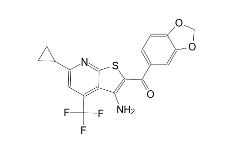 [3-amino-6-cyclopropyl-4-(trifluoromethyl)thieno[2,3-b]pyridin-2-yl](1,3-benzodioxol-5-yl)methanone